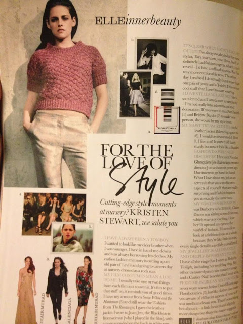 Кристен Стюарт рассказывает о своем стиле в журнале ELLE UK (февраль 2013)